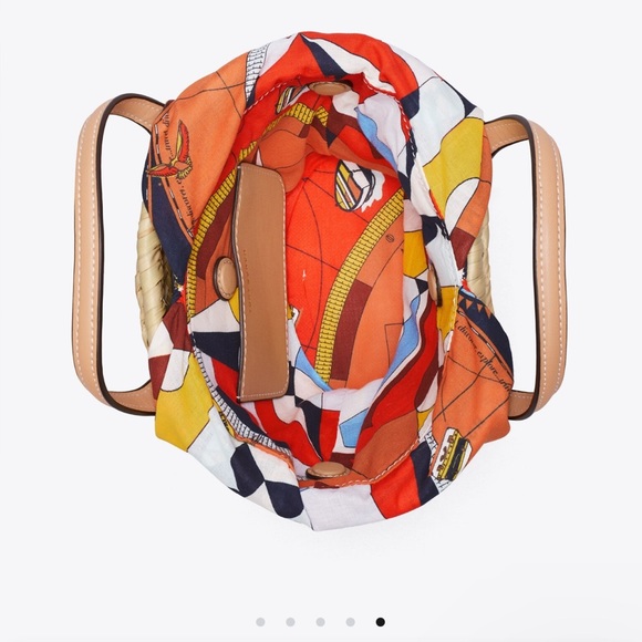 NWT Tory Burch ELLA STRAW MICRO BASKET TOTE BAG - Picture 4 of 9